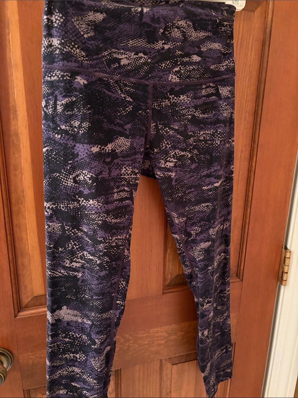 Lululemon purple and tan workout pants